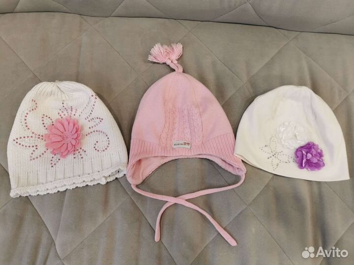 Шапка на девочку на весну осень 46-48
