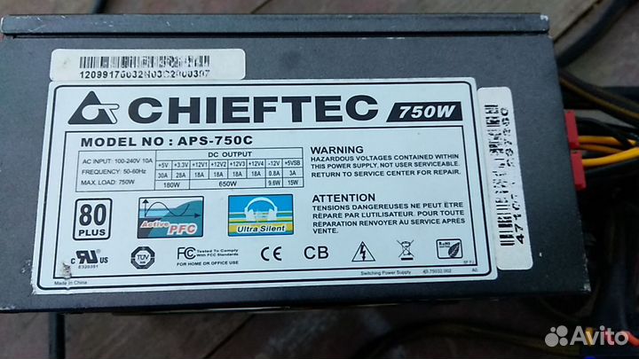 Чифтек Блок питания 750w video два 6+2 cpu 4+4