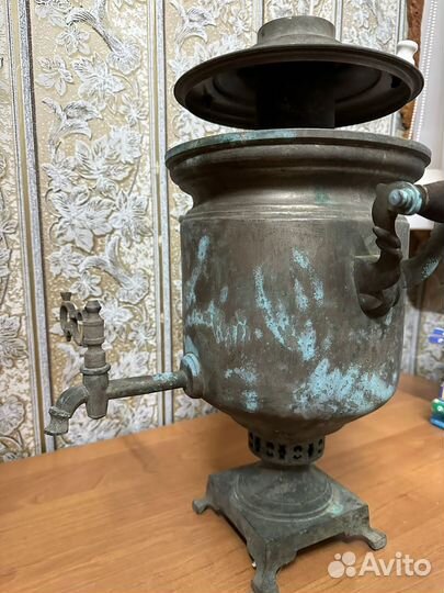 Самовар медный на дровах