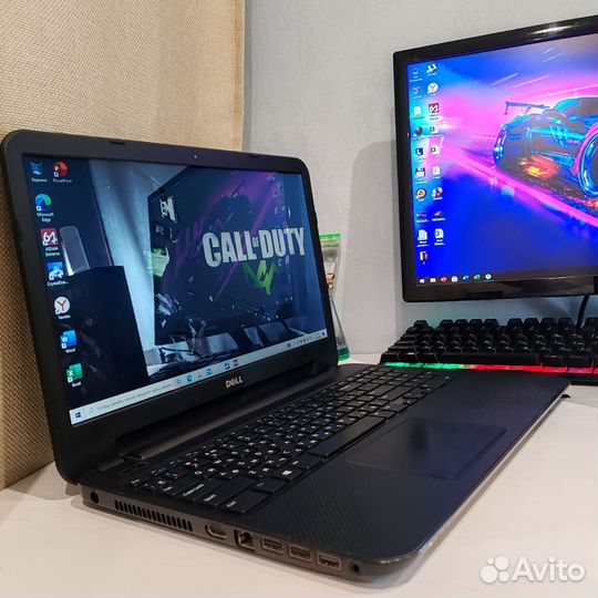 Ноутбук Dell SSD 512 RAM10GB intel I3 2карты