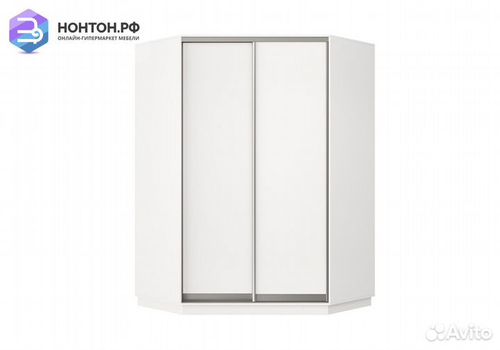 Шкаф-купе угловой двухдверный Алькор белый