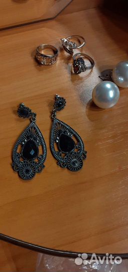 Комплекты,серьги,кольца,гвоздики