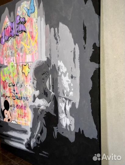 Современная стильная картина Граффити Поп Арт