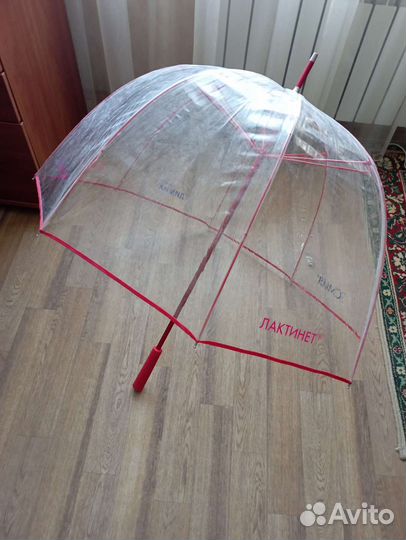 Зонт трость прозрачный новый, большого размера