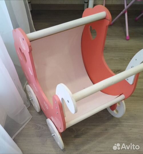 Коляска для кукол деревянная