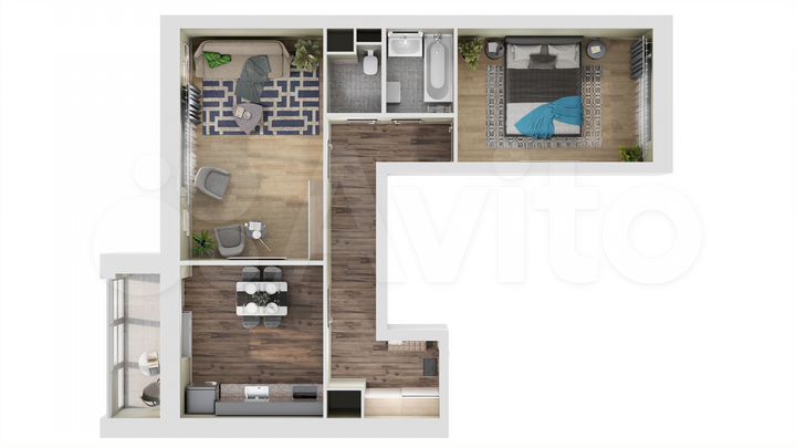 2-к. квартира, 58,5 м², 16/17 эт.