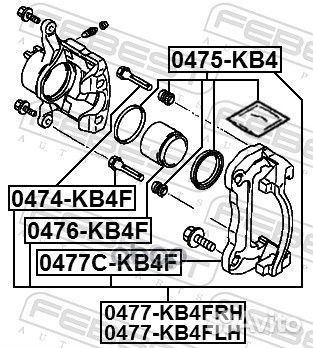 Скоба переднего тормозного суппорта 0477C-KB4F