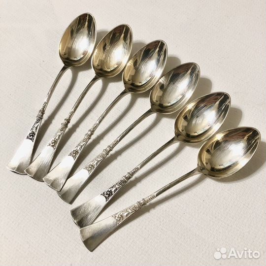 Винтажные серебряные ложки чайные Швеция 830 проба