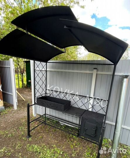 Мангал с крышей