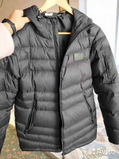 Пуховик fila 46(s) чёрный