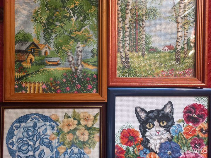 Картина вышивка