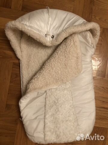 Зимний конверт в коляску на овчине