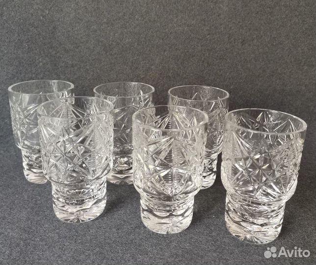 Набор рюмок хрустальных новый