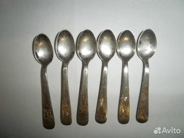 Ложки миниатюрные мельхиор Багдад 60-е гг Винтаж