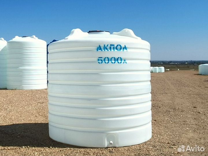 Емкость бак бочка для воды пластиковая 1, 3, 5 куб