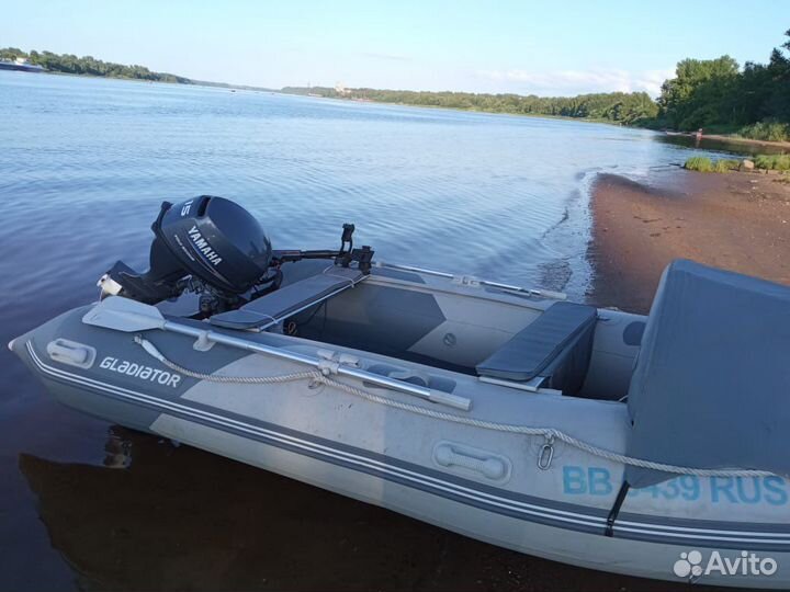 Комплект пвх Gladiator E380 с плм Yamaha F15amhs S