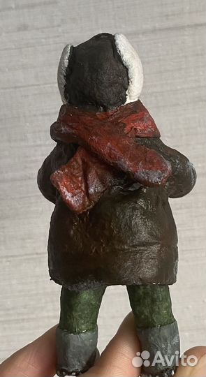 Ватная елочная игрушка мальчик