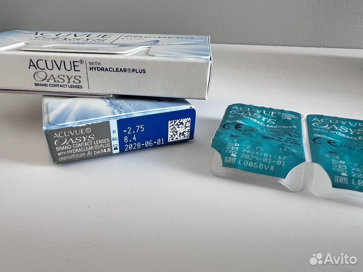 Линзы Acuvue Oasys -2,75 2х недельные (14 шт)