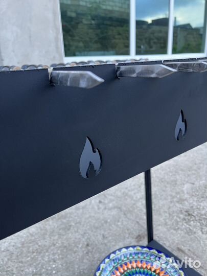 Мангал разборный 3 мм усиленный длинный