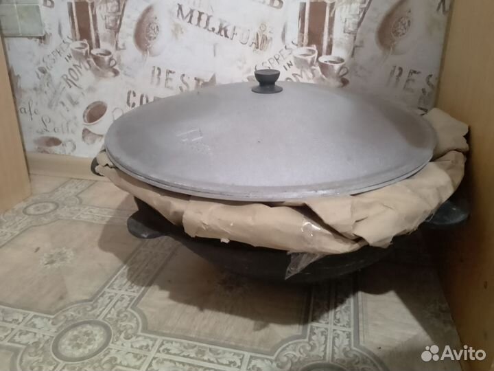 Казан чугунный большой узбекский 22 литра