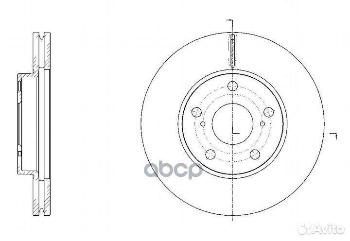 Диск тормозной corolla 150 13- перед GR21600 GB