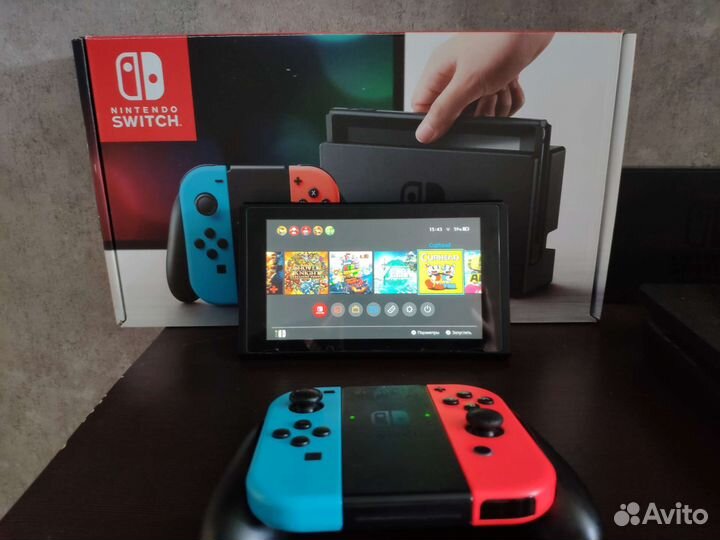 Nintendo switch прошитая/полный комплект