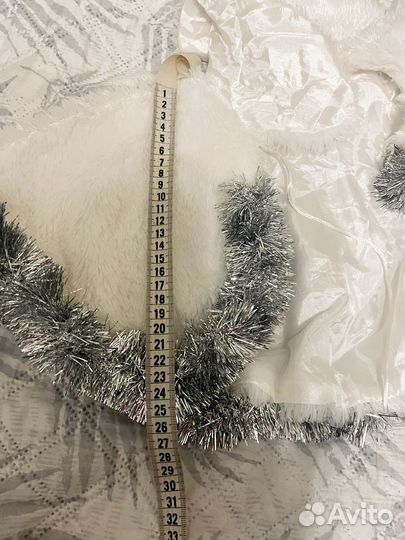 Накидка меховая белая на девочку 3-6 лет