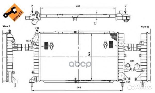 Радиатор системы охлаждения 53447 NRF
