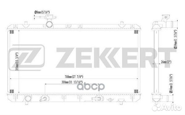 Радиатор охлаждения двигателя Suzuki Liana (ER