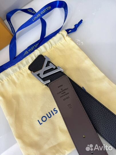 Мужской кожаный двусторонний ремень Louis Vuitton