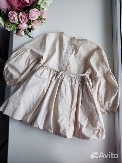 Платье со съемным воротом 98-104