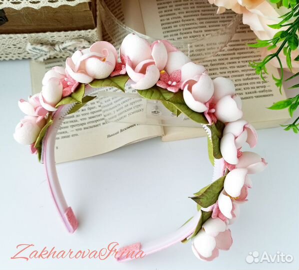 Ободок с цветами