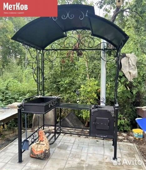 Кованые мангалы с крышей