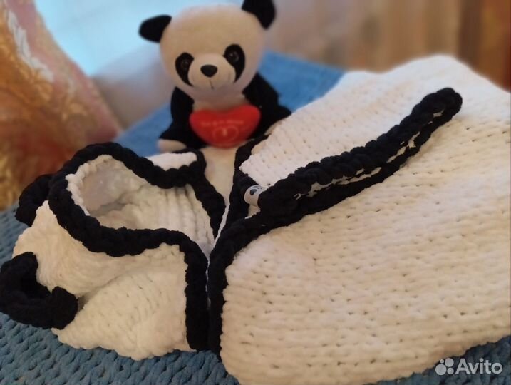 Плед детский вязаный ручная работа