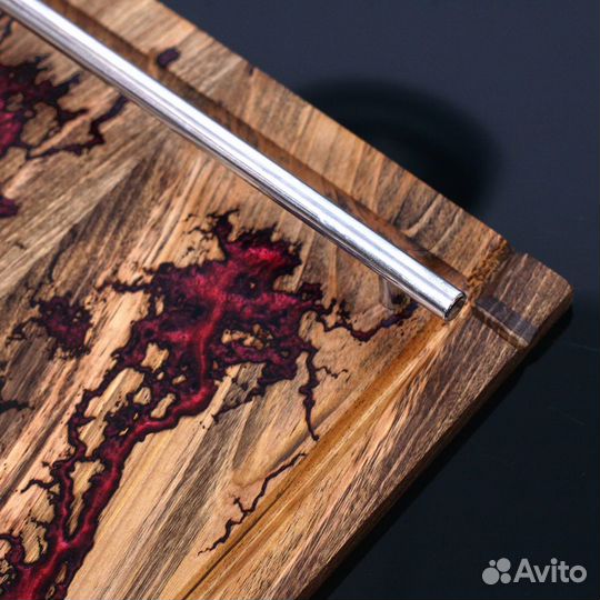 Сервировочный Поднос из дерева и эпоксидки