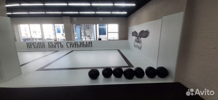 Борцовский ковер 4х4 трехцветный карманы