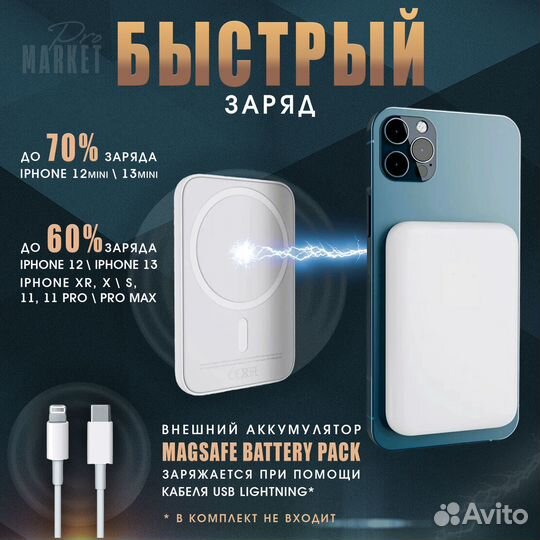 Беспроводная зарядка на iPhone Magsafe