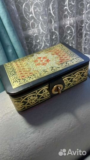 Шкатулка, натур.кожа