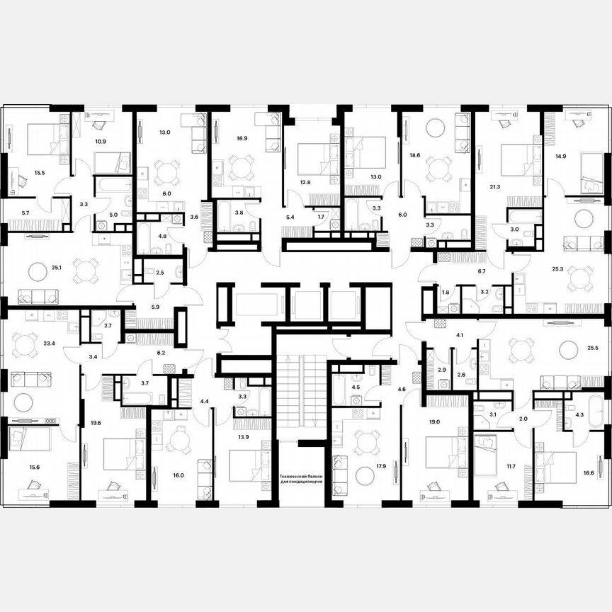 2-к. квартира, 54,9 м², 20/30 эт.