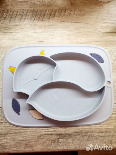 Тарелка силиконовая детская менажница