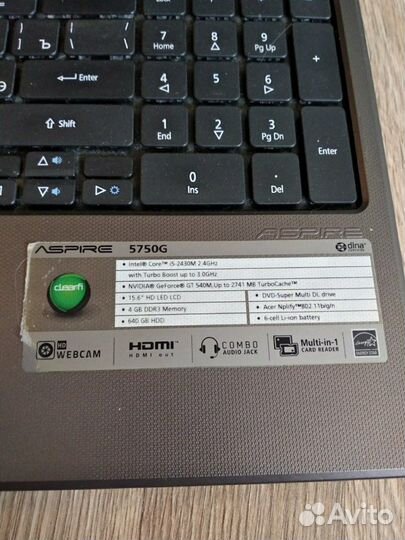 Ноутбук Acer Aspire 5750G Intel Core i5