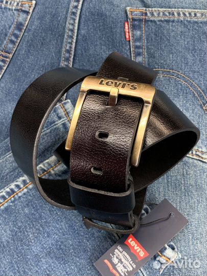 Кожаный ремень Levi's Black Gold