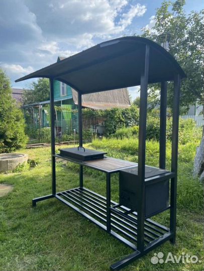 Мангал дачный с печью