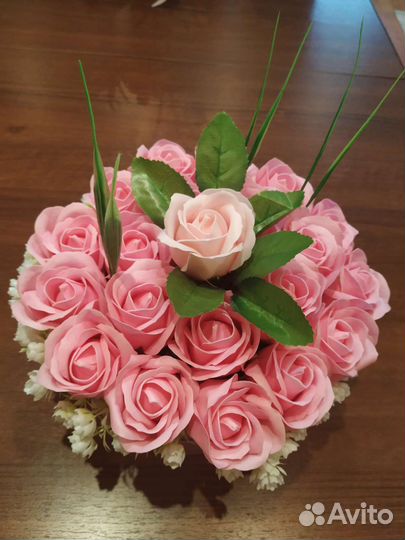 Букет из мыльных цветов