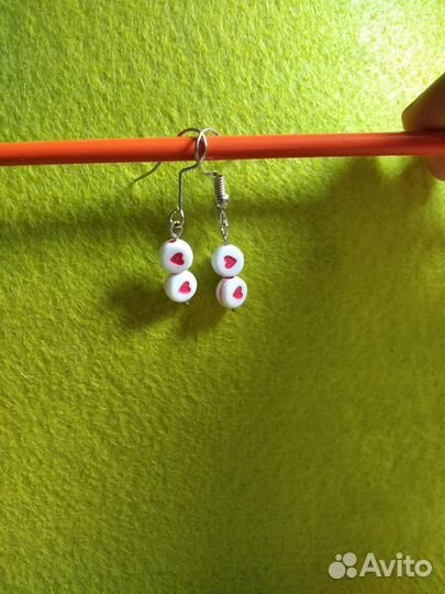 Серьги из чешского бисера