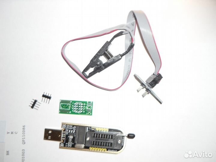 Программатор CH341A + прищепка