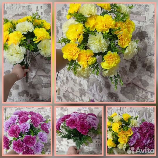 Искусственные цветы на кладбище