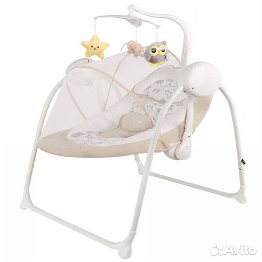 Качели-шезлонг Indigo star 0-9 кг с адапте