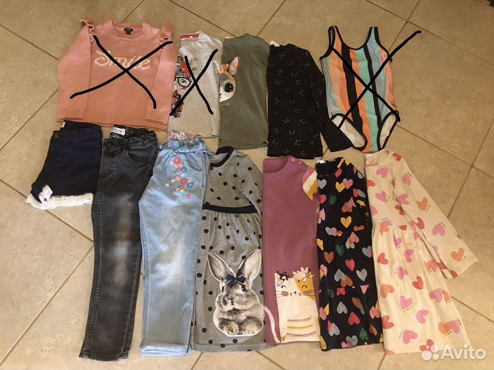 Вещи пакетом на девочку 104,110