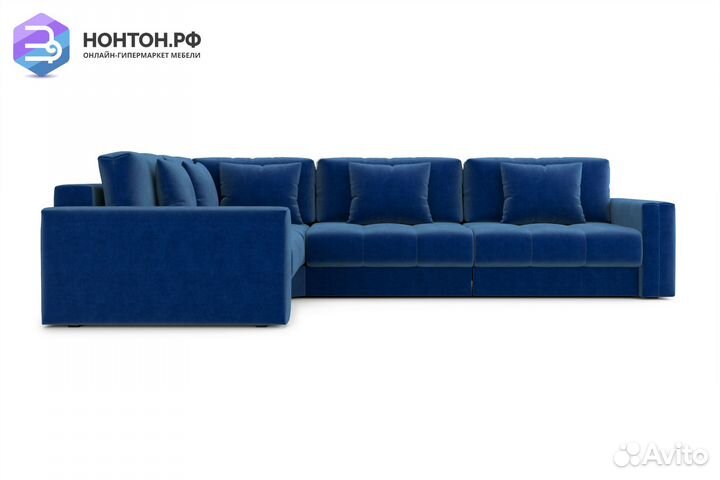 Диван угловой тик-так Монарх М3У1 темно-синий